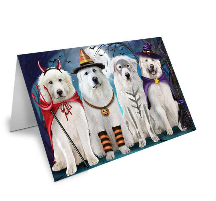 Happy Halloween Trick or Treat Great Pyrenee Dog Handmade Artwork Assorted Pets Greeting Cards and Note Cards with Envelopes for All Occasions and Holiday Seasons GCD61775