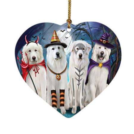 Happy Halloween Trick or Treat Great Pyrenee Dog Heart Christmas Ornament HPOR52582