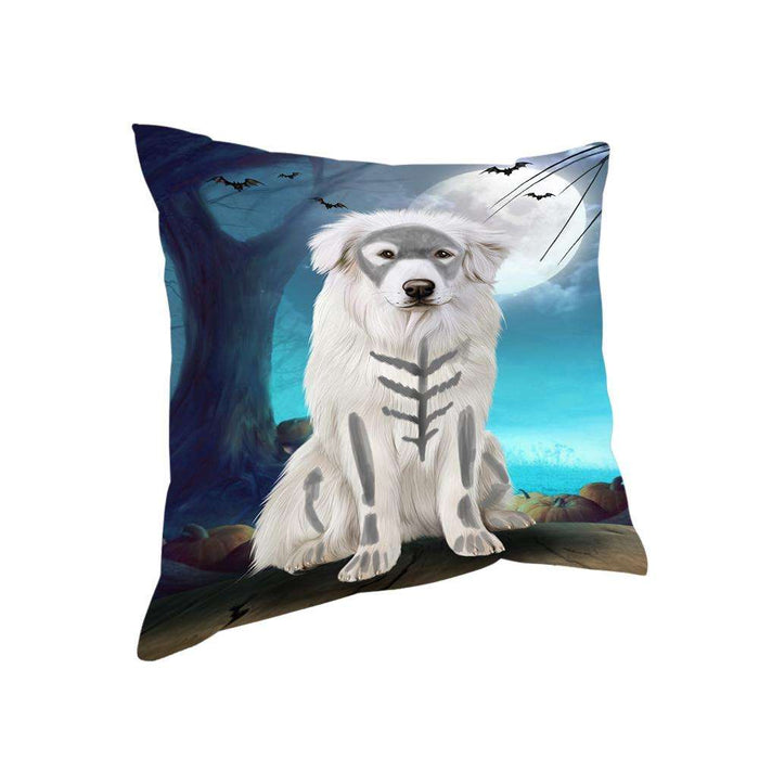 Happy Halloween Trick or Treat Great Pyrenee Dog Skeleton Pillow PIL66332