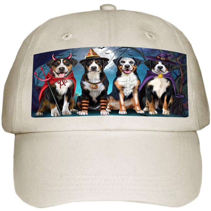 Happy Halloween Trick or Treat Greater Swiss Mountain Dog Ball Hat Cap HAT61482