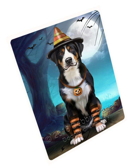 Happy Halloween Trick or Treat Greater Swiss Mountain Dog Candy Corn Blanket BLNKT88851