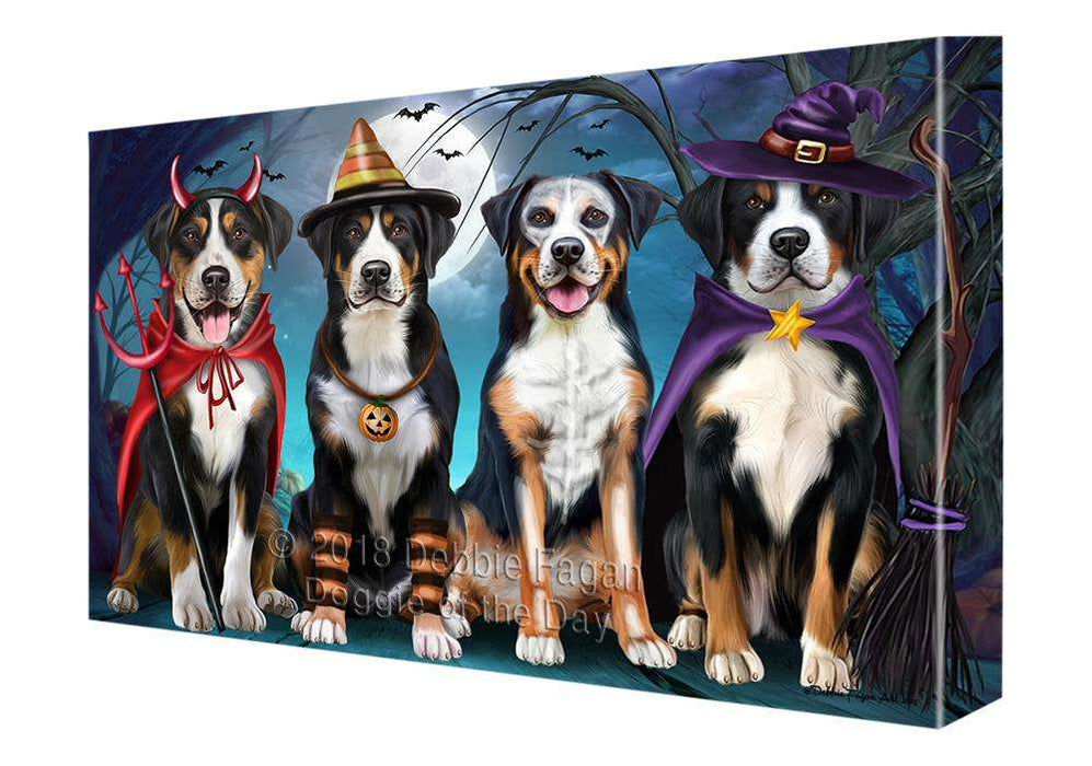 Happy Halloween Trick or Treat Greater Swiss Mountain Dog Canvas Print Wall Art Décor CVS90044