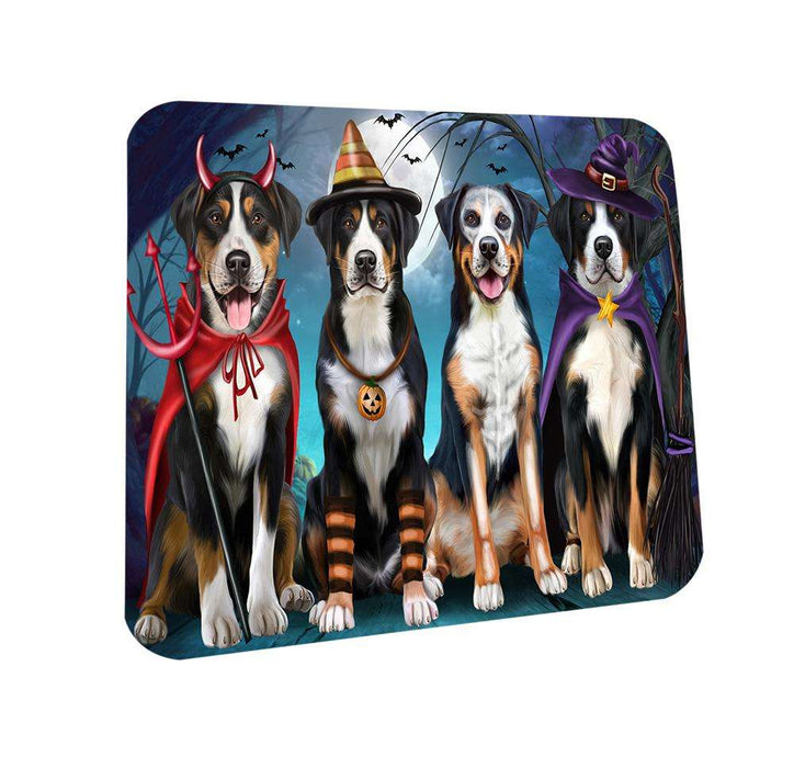 Happy Halloween Trick or Treat Greater Swiss Mountain Dog Coasters Set of 4 CST52542