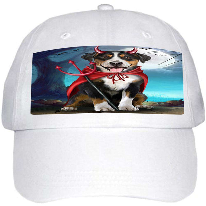 Happy Halloween Trick or Treat Greater Swiss Mountain Dog Devil Ball Hat Cap HAT61311