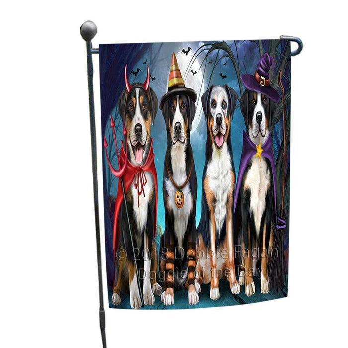 Happy Halloween Trick or Treat Greater Swiss Mountain Dog Garden Flag GFLG52528