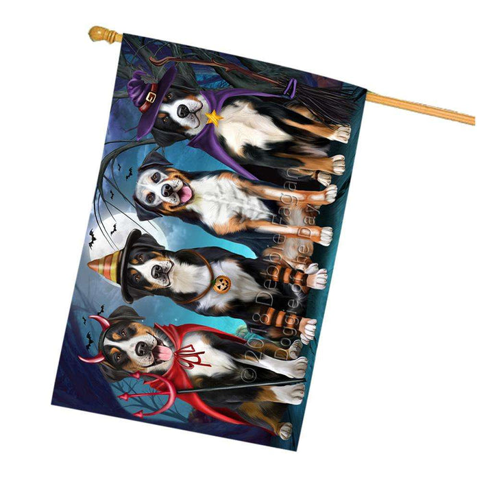 Happy Halloween Trick or Treat Greater Swiss Mountain Dog House Flag FLG52664