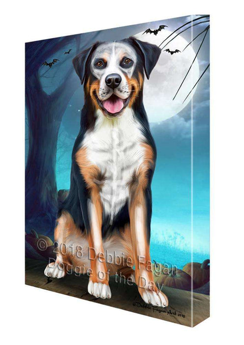 Happy Halloween Trick or Treat Greater Swiss Mountain Dog Skeleton Canvas Print Wall Art Décor CVS89702