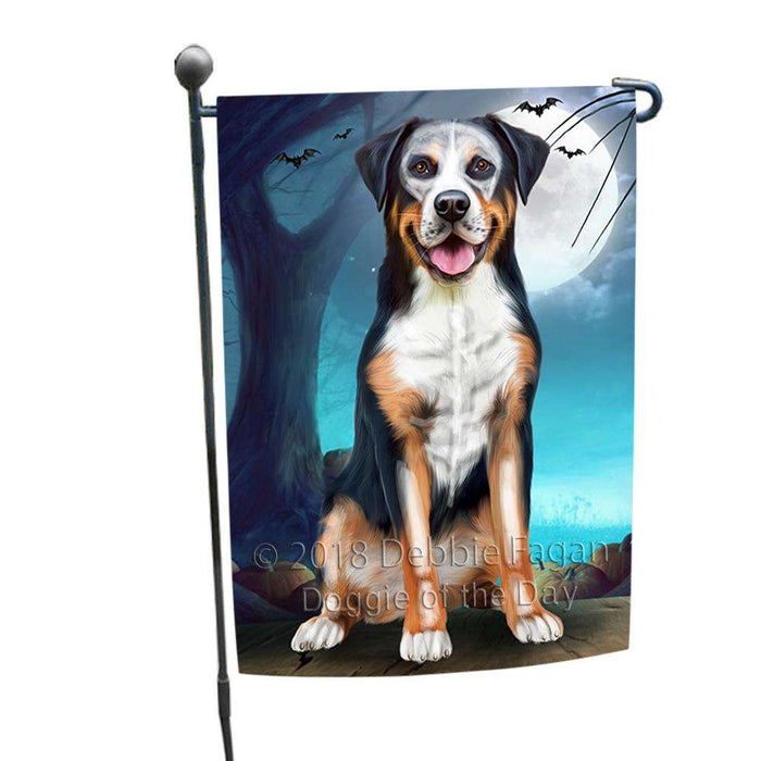 Happy Halloween Trick or Treat Greater Swiss Mountain Dog Skeleton Garden Flag GFLG52490