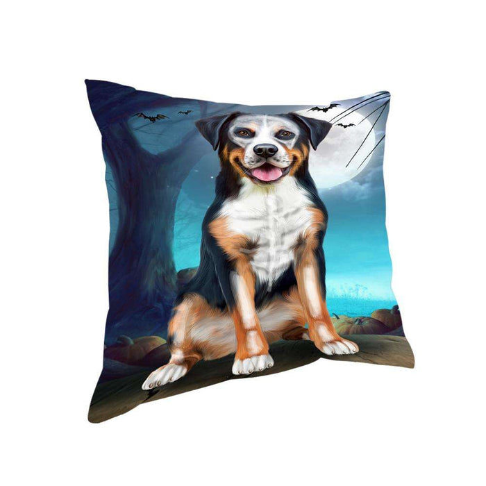 Happy Halloween Trick or Treat Greater Swiss Mountain Dog Skeleton Pillow PIL66336