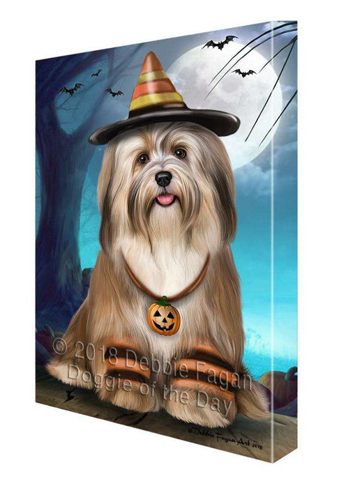 Happy Halloween Trick or Treat Havanese Dog Canvas Print Wall Art Décor CVS109511