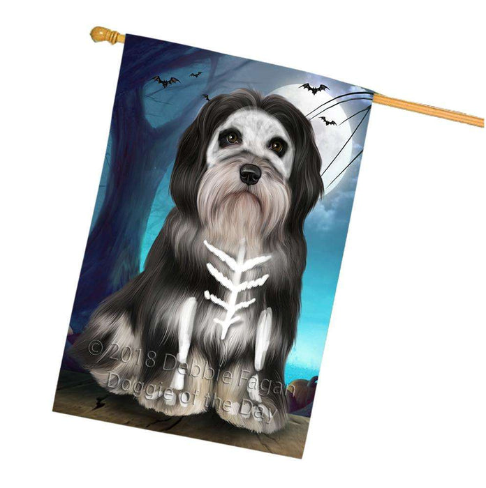 Happy Halloween Trick or Treat Havanese Dog House Flag FLG54828