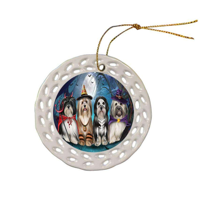 Happy Halloween Trick or Treat Havaneses Dog Star Porcelain Ornament SPOR54598