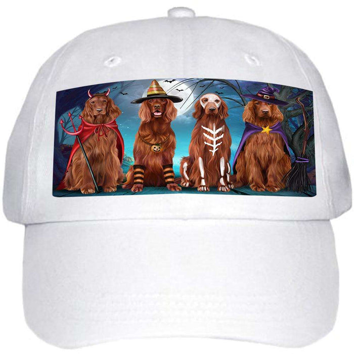 Happy Halloween Trick or Treat Irish Setter Dog Ball Hat Cap HAT61485