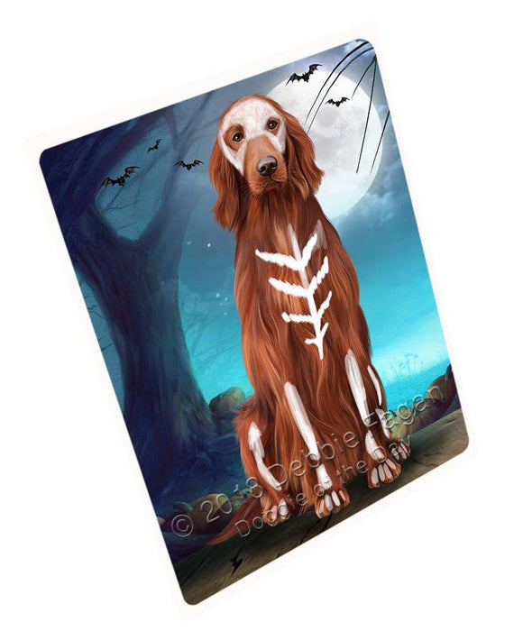 Happy Halloween Trick or Treat Irish Setter Dog Skeleton Large Refrigerator / Dishwasher Magnet RMAG75462