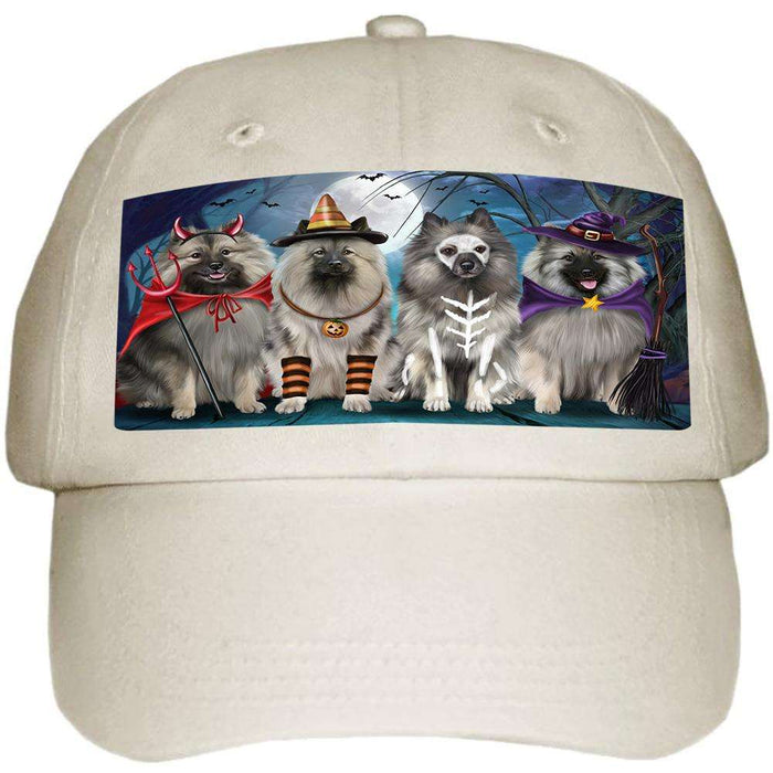 Happy Halloween Trick or Treat Keeshond Dog Ball Hat Cap HAT61488