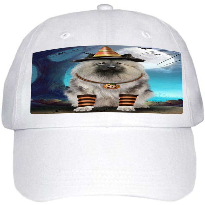 Happy Halloween Trick or Treat Keeshond Dog Candy Corn Ball Hat Cap HAT61260