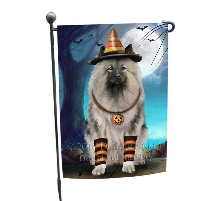 Happy Halloween Trick or Treat Keeshond Dog Candy Corn Garden Flag GFLG52454