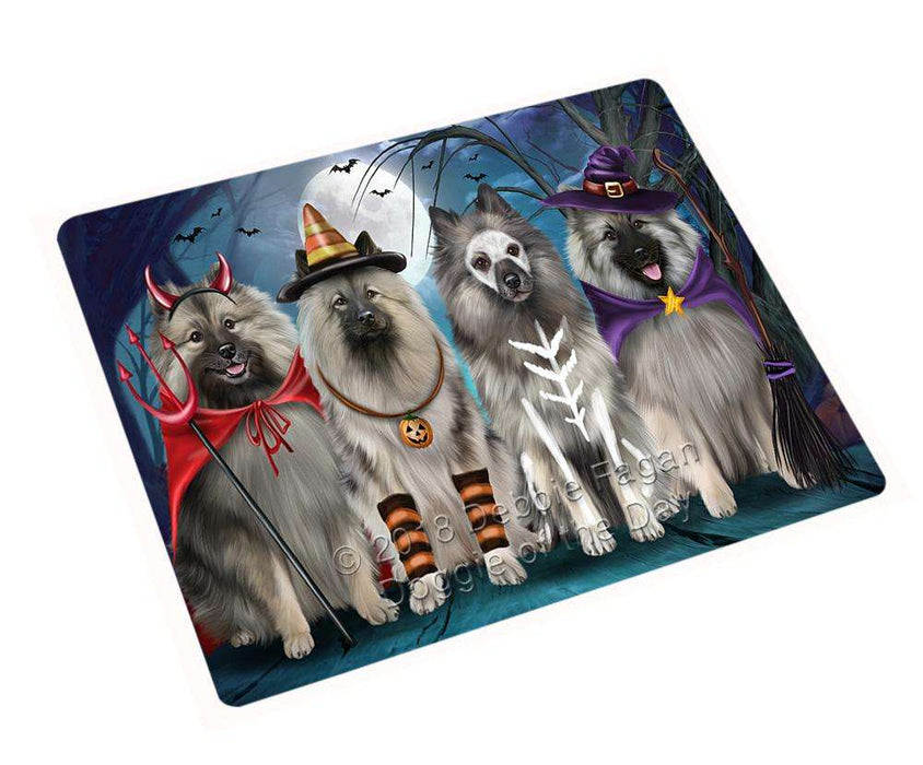 Happy Halloween Trick or Treat Keeshond Dog Cutting Board C61848