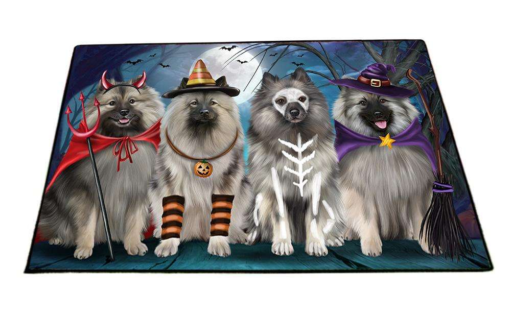 Happy Halloween Trick or Treat Keeshond Dog Floormat FLMS51816