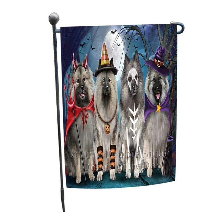 Happy Halloween Trick or Treat Keeshond Dog Garden Flag GFLG52530