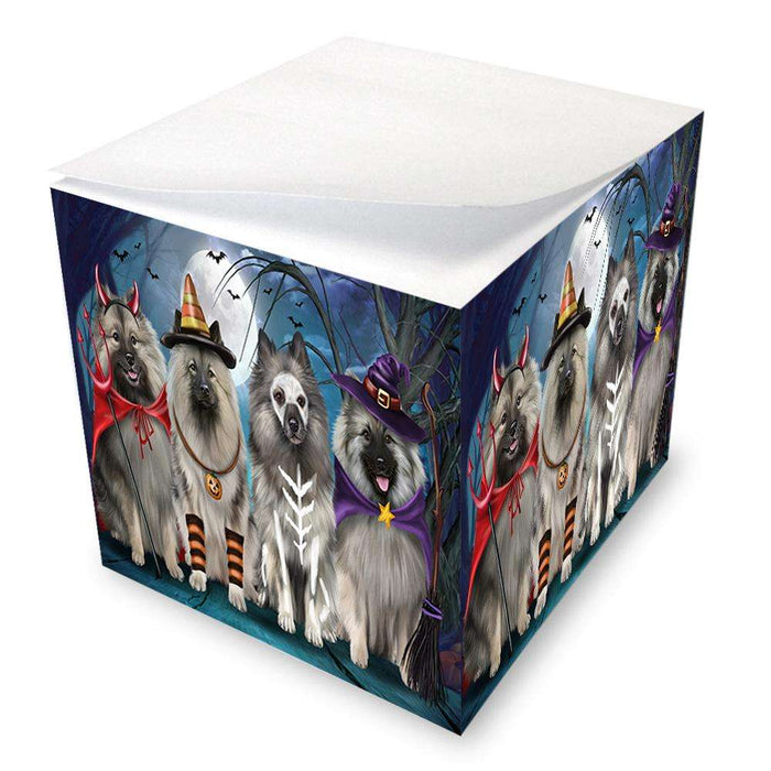 Happy Halloween Trick or Treat Keeshond Dog Note Cube NOC52585