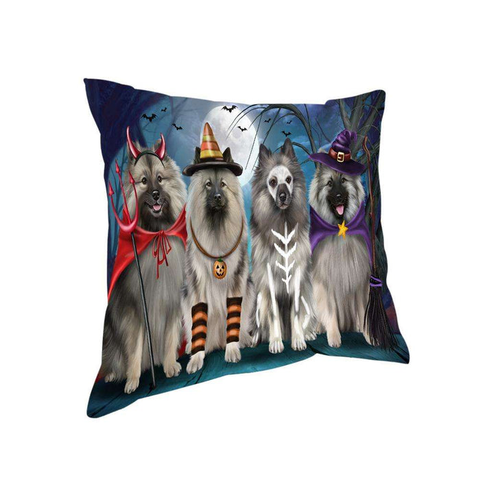 Happy Halloween Trick or Treat Keeshond Dog Pillow PIL66496