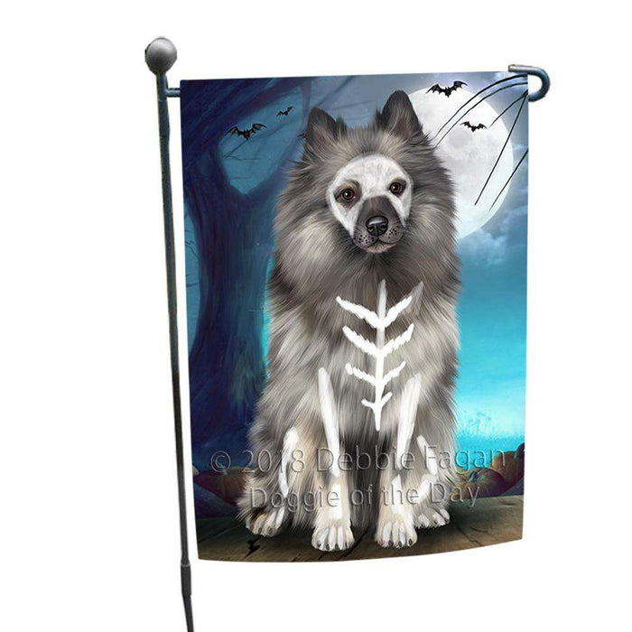 Happy Halloween Trick or Treat Keeshond Dog Skeleton Garden Flag GFLG52492