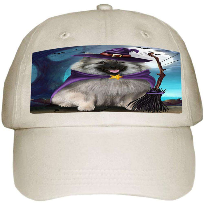 Happy Halloween Trick or Treat Keeshond Dog Witch Ball Hat Cap HAT61431