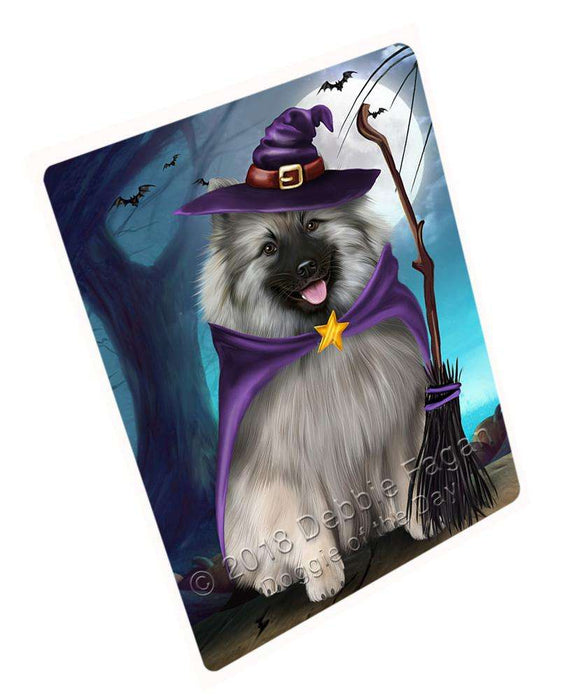 Happy Halloween Trick or Treat Keeshond Dog Witch Cutting Board C61791
