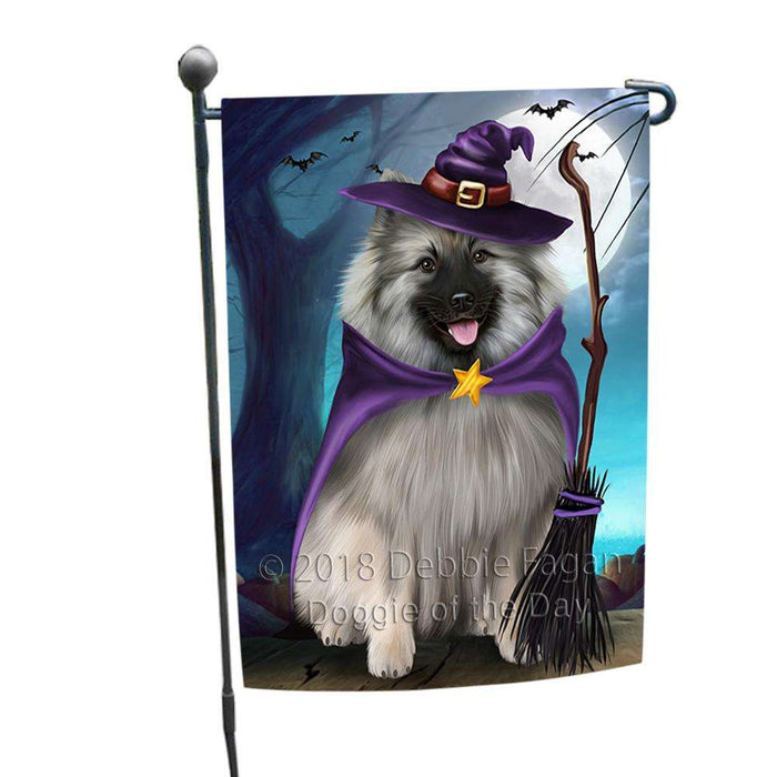 Happy Halloween Trick or Treat Keeshond Dog Witch Garden Flag GFLG52511