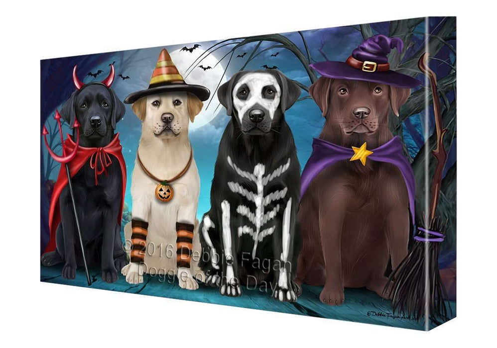 Happy Halloween Trick or Treat Labrador Retriever Canvas Wall Art