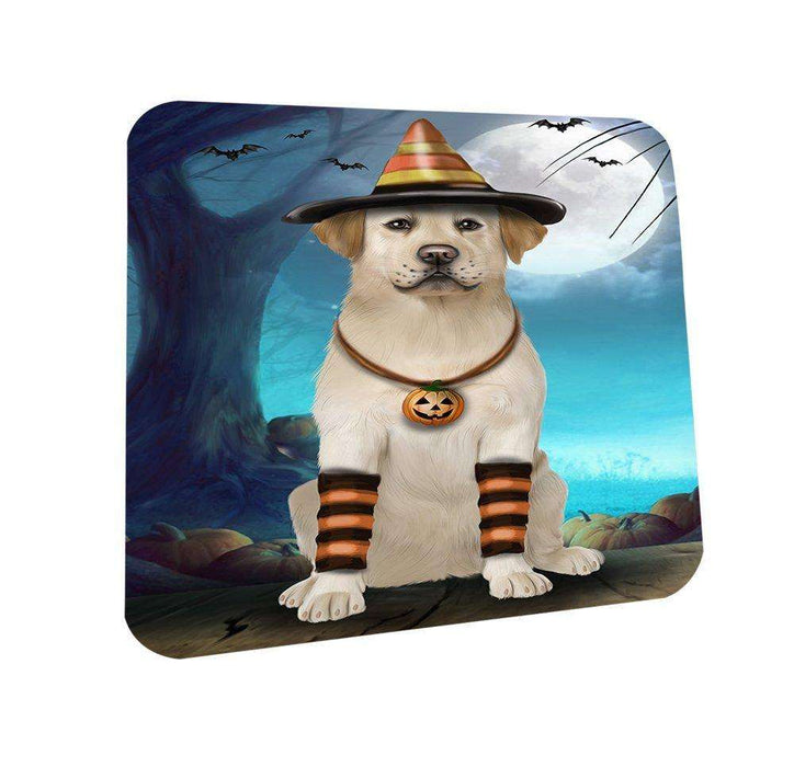Happy Halloween Trick or Treat Labrador Retriever Dog Candy Corn Coasters Set of 4