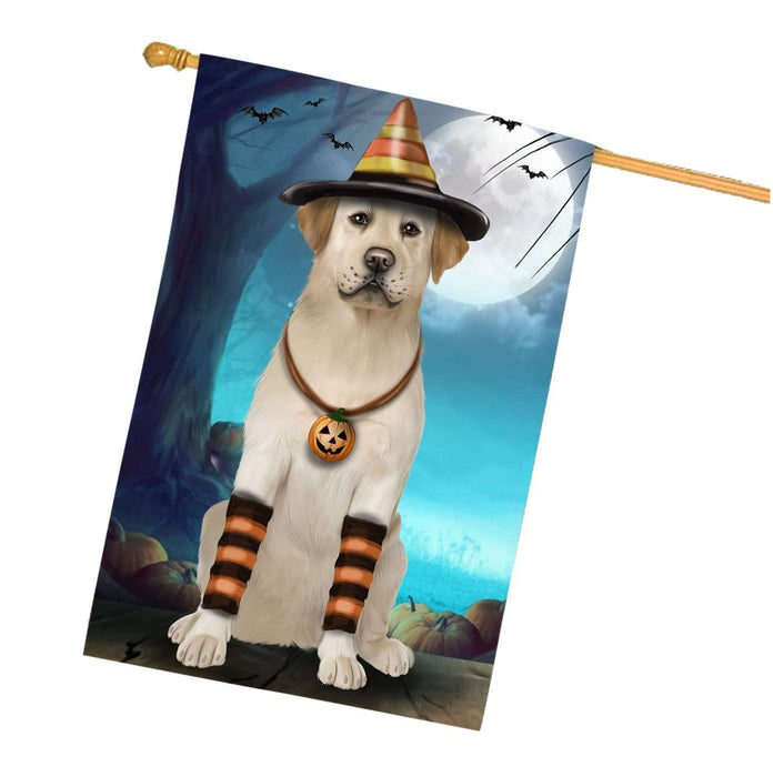 Happy Halloween Trick or Treat Labrador Retriever Dog Candy Corn House Flag