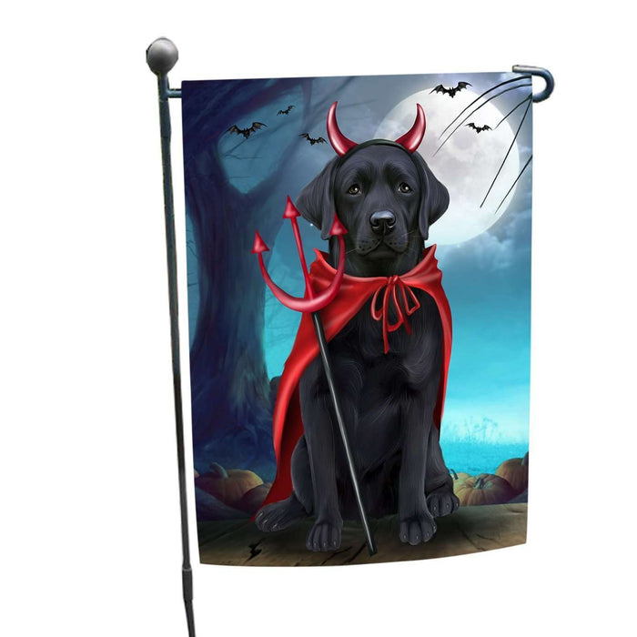 Happy Halloween Trick or Treat Labrador Retriever Dog Devil Garden Flag