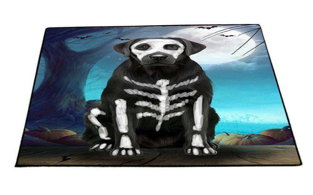 Happy Halloween Trick or Treat Labrador Retriever Dog Skeleton Indoor/Outdoor Floormat