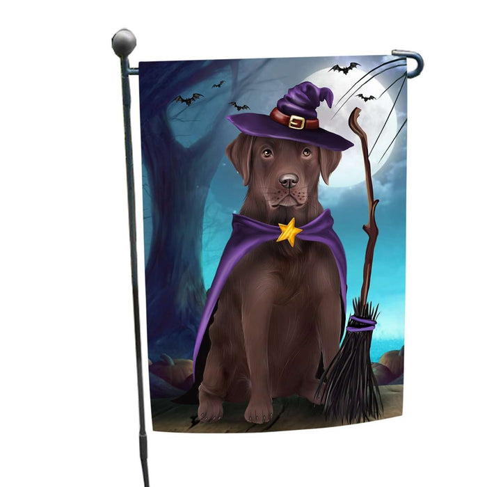 Happy Halloween Trick or Treat Labrador Retriever Dog Witch Garden Flag