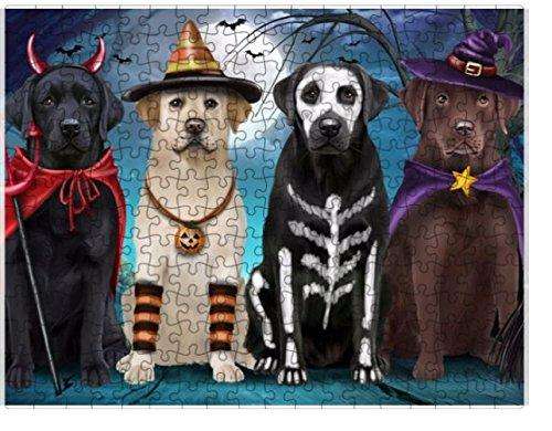 Happy Halloween Trick or Treat Labrador Retrievers Dog in Costumes Puzzle