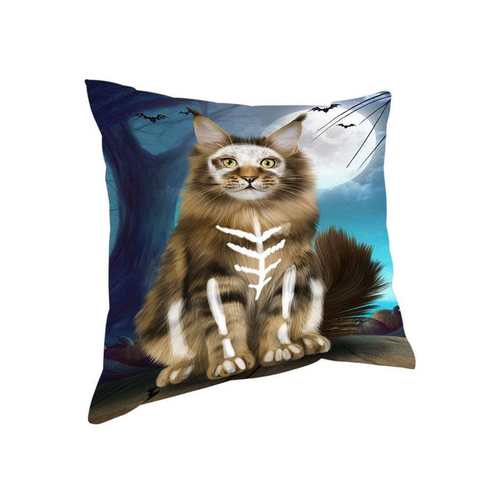 Happy Halloween Trick or Treat Maine Coon Cat Pillow PIL75160