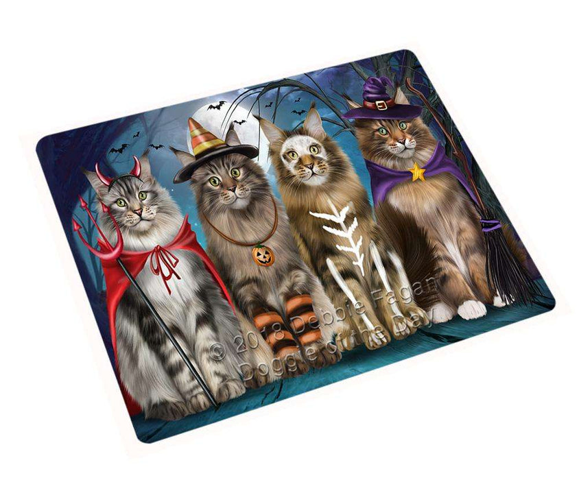 Happy Halloween Trick or Treat Maine Coon Cats Large Refrigerator / Dishwasher Magnet RMAG88530