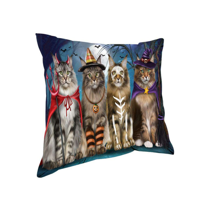 Happy Halloween Trick or Treat Maine Coon Cats Pillow PIL75056