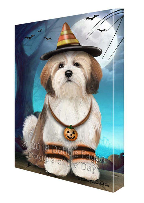 Happy Halloween Trick or Treat Malti Tzu Dog Canvas Print Wall Art Décor CVS109583