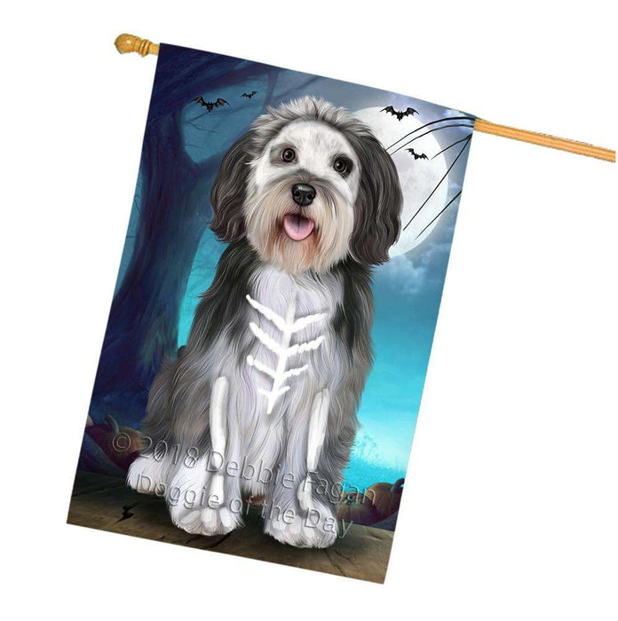 Happy Halloween Trick or Treat Malti Tzu Dog House Flag FLG54836