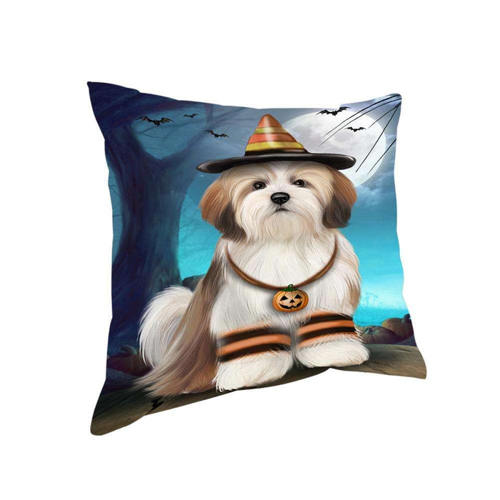 Happy Halloween Trick or Treat Malti Tzu Dog Pillow PIL75172
