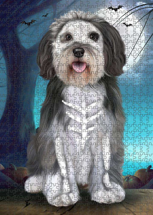 Happy Halloween Trick or Treat Malti Tzu Dog Puzzle  PUZL85708