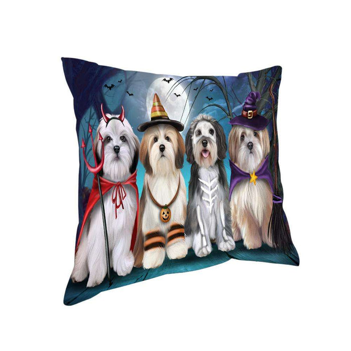 Happy Halloween Trick or Treat Malti Tzus Dog Pillow PIL75060