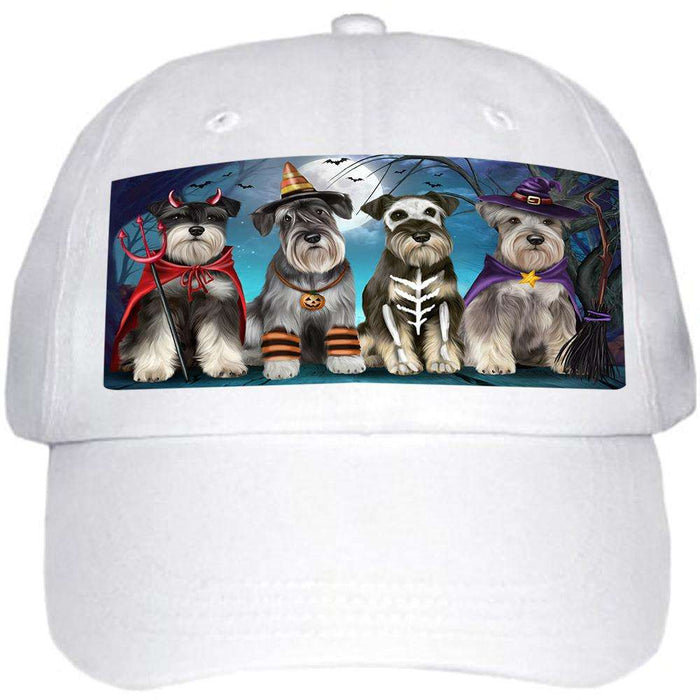 Happy Halloween Trick or Treat Miniature Schnauzer Dog Ball Hat Cap HAT61491