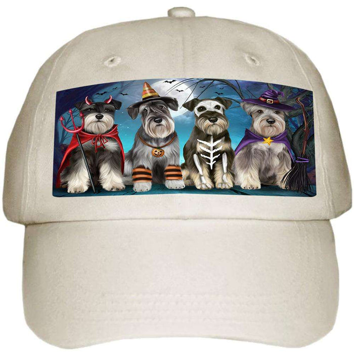 Happy Halloween Trick or Treat Miniature Schnauzer Dog Ball Hat Cap HAT61491