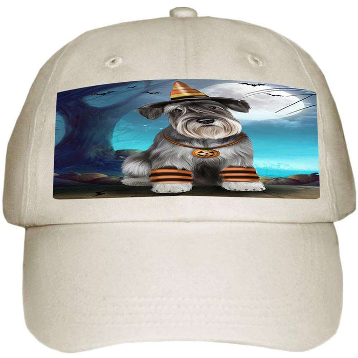 Happy Halloween Trick or Treat Miniature Schnauzer Dog Candy Corn Ball Hat Cap HAT61263