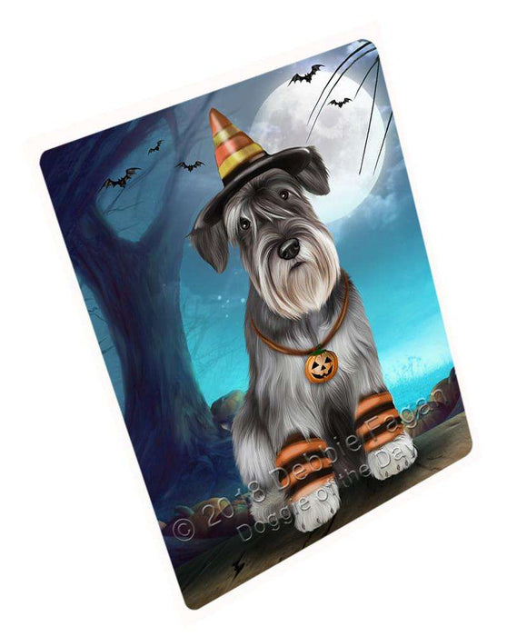 Happy Halloween Trick or Treat Miniature Schnauzer Dog Candy Corn Blanket BLNKT88878