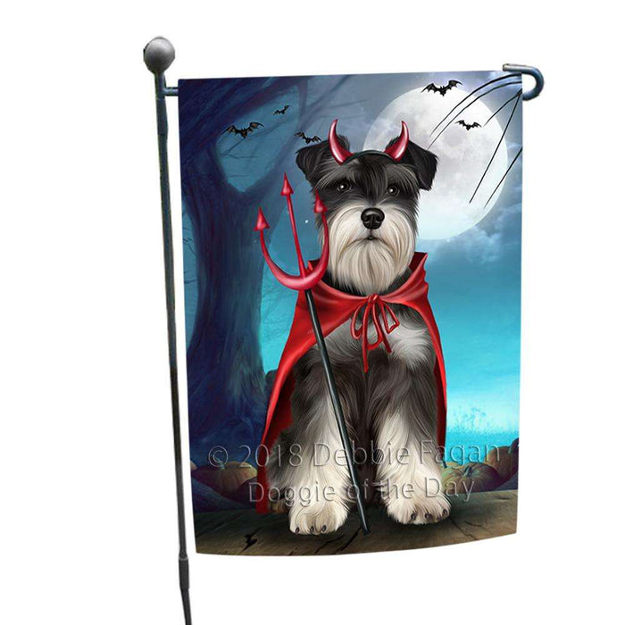 Happy Halloween Trick or Treat Miniature Schnauzer Dog Devil Garden Flag GFLG52474